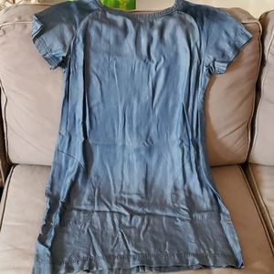 Tart denim dress with zipper back